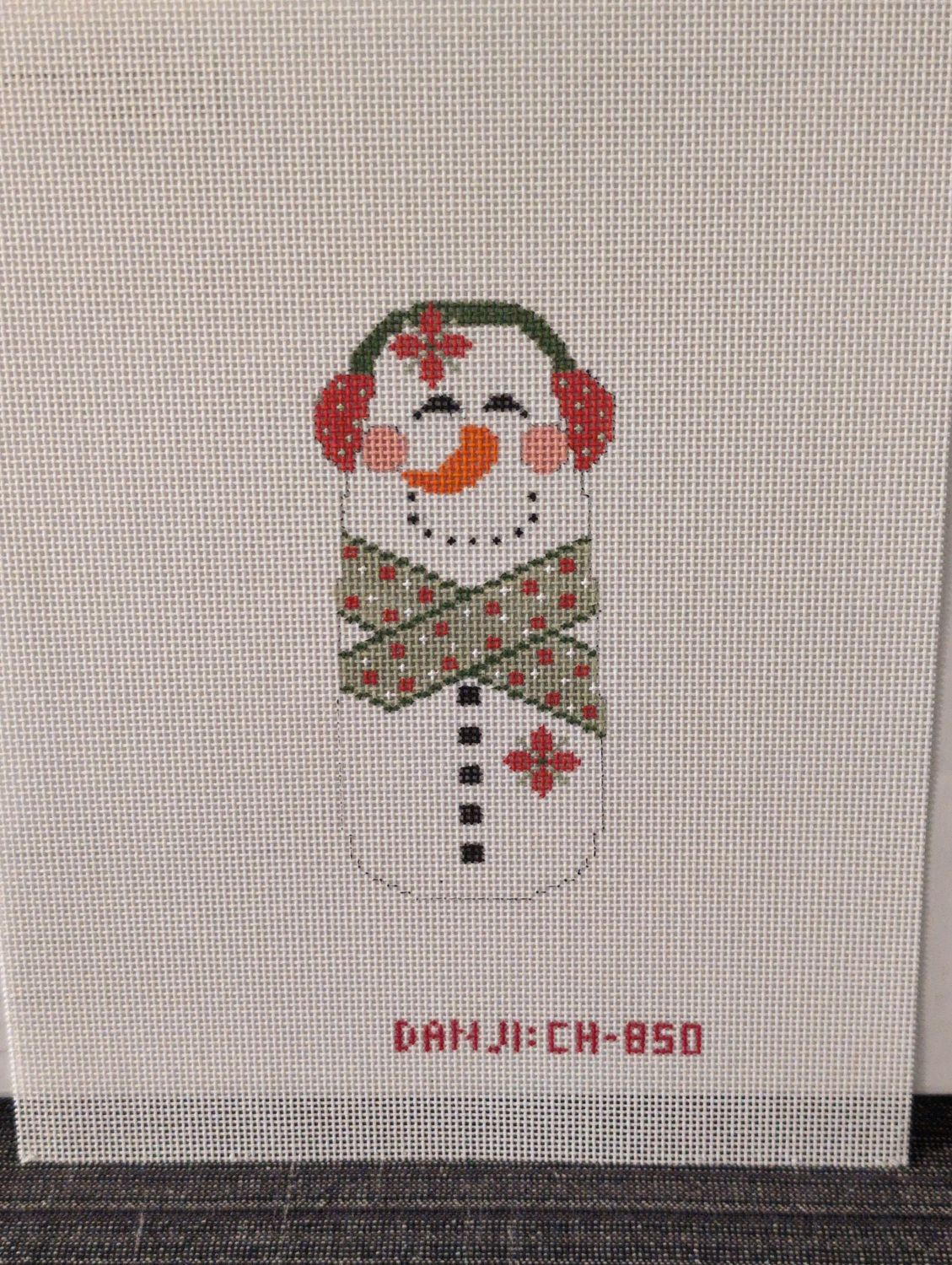 Green Scarf Snowman