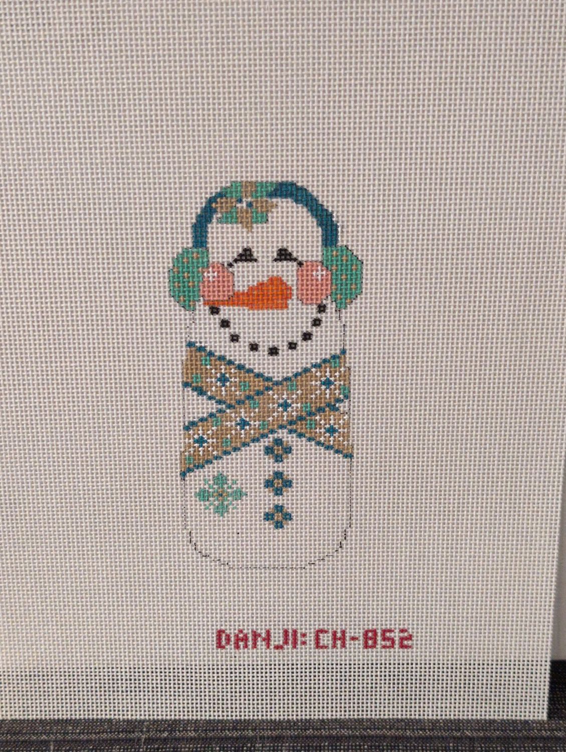 Tan and Snowflake Snowman