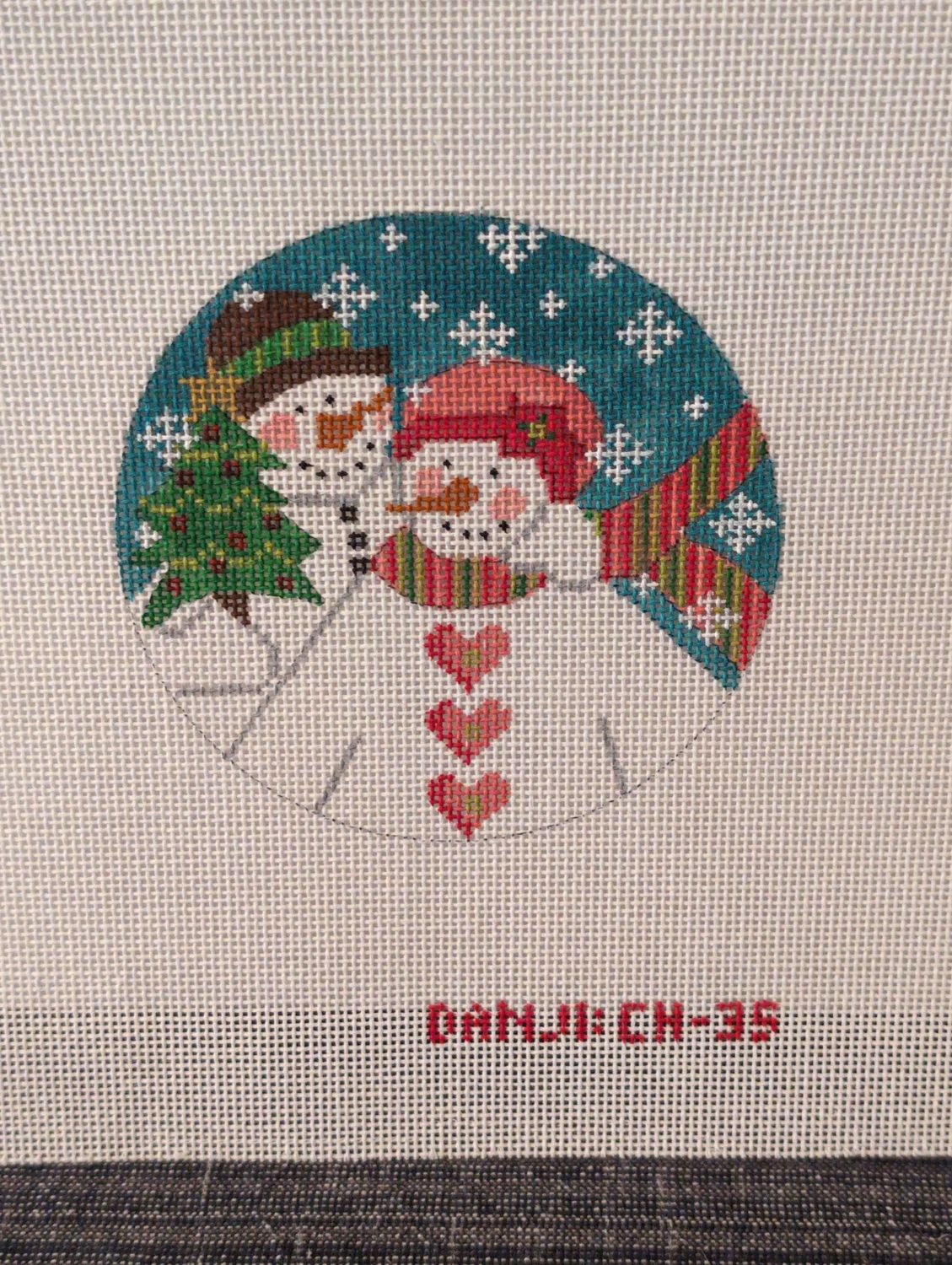 Snow Couple Ornament