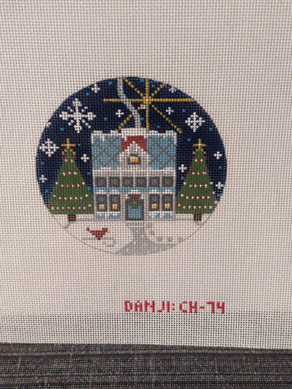 Blue House Ornament