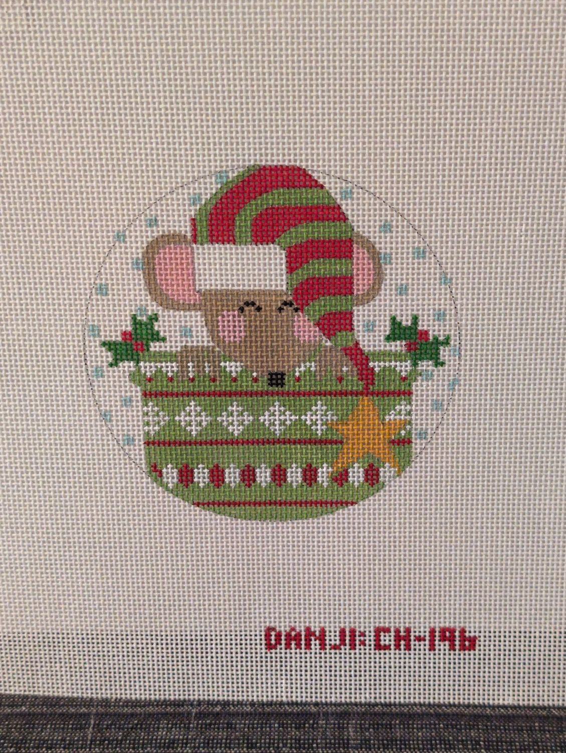 Holly Mouse Ornament