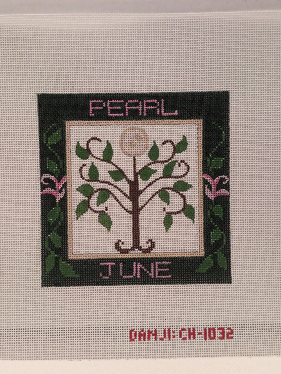 June Birthstone Floral Square