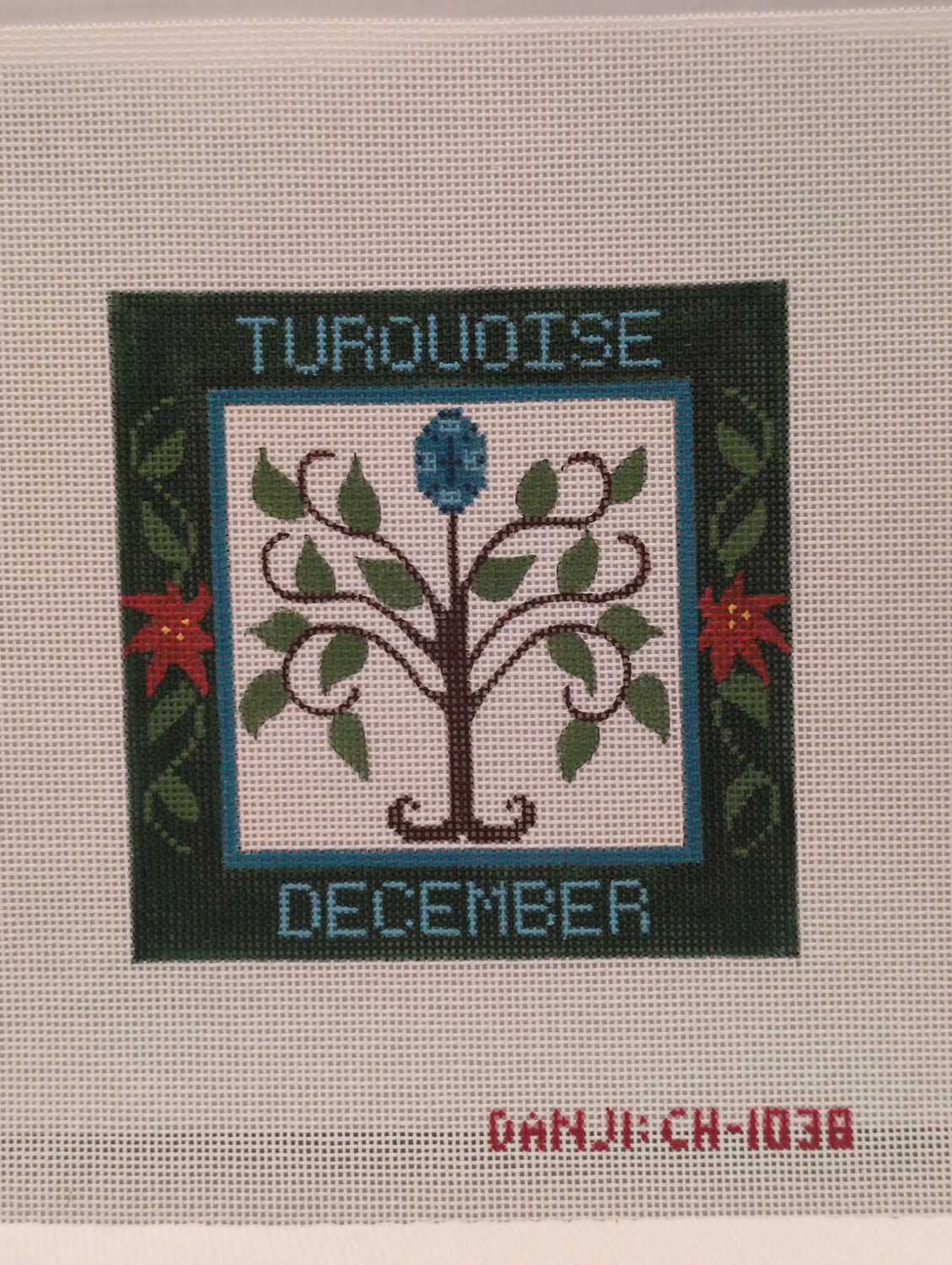 December Birthstone Floral Square