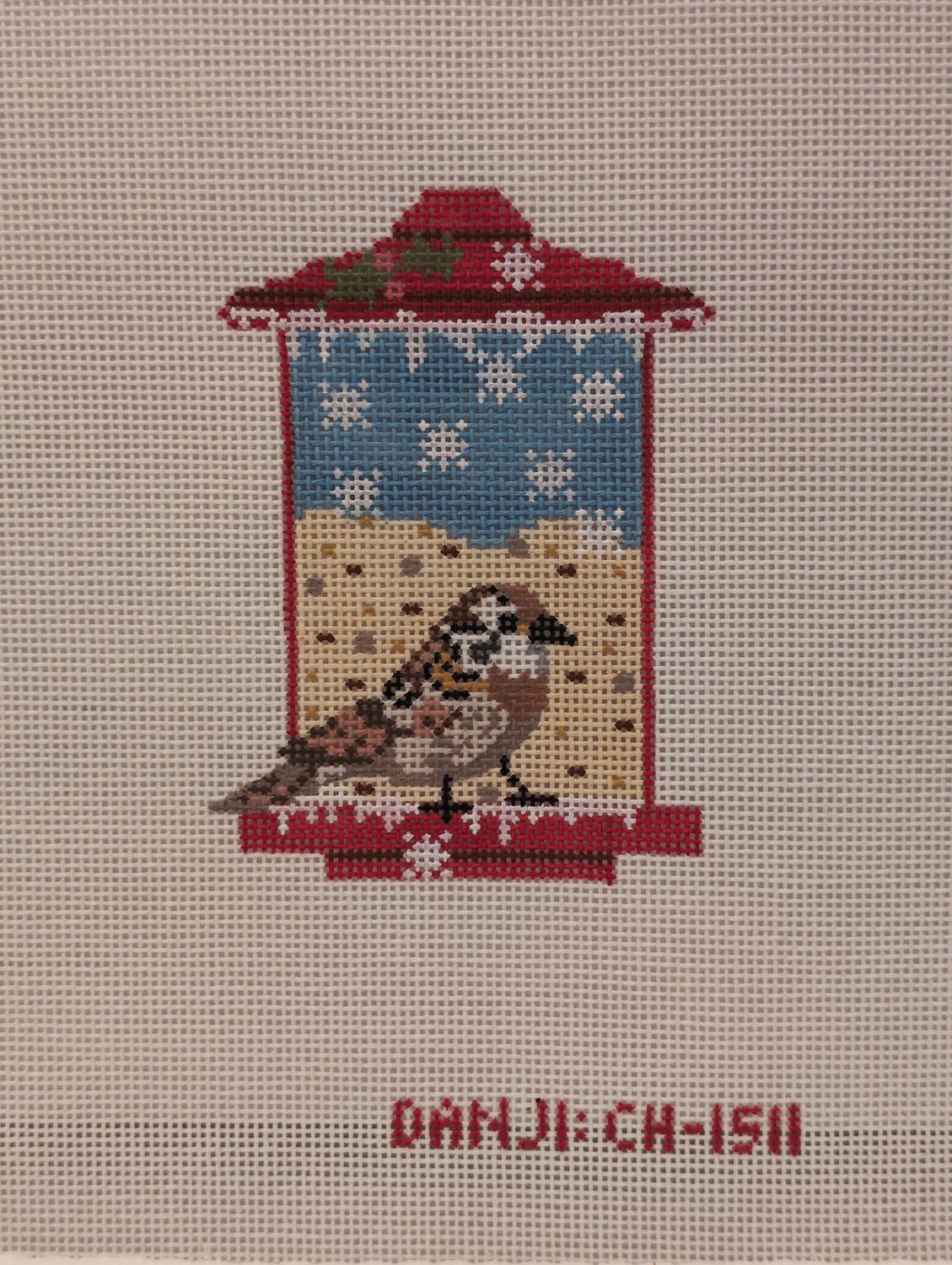 Bird Feeder - Wren - stitchguide available