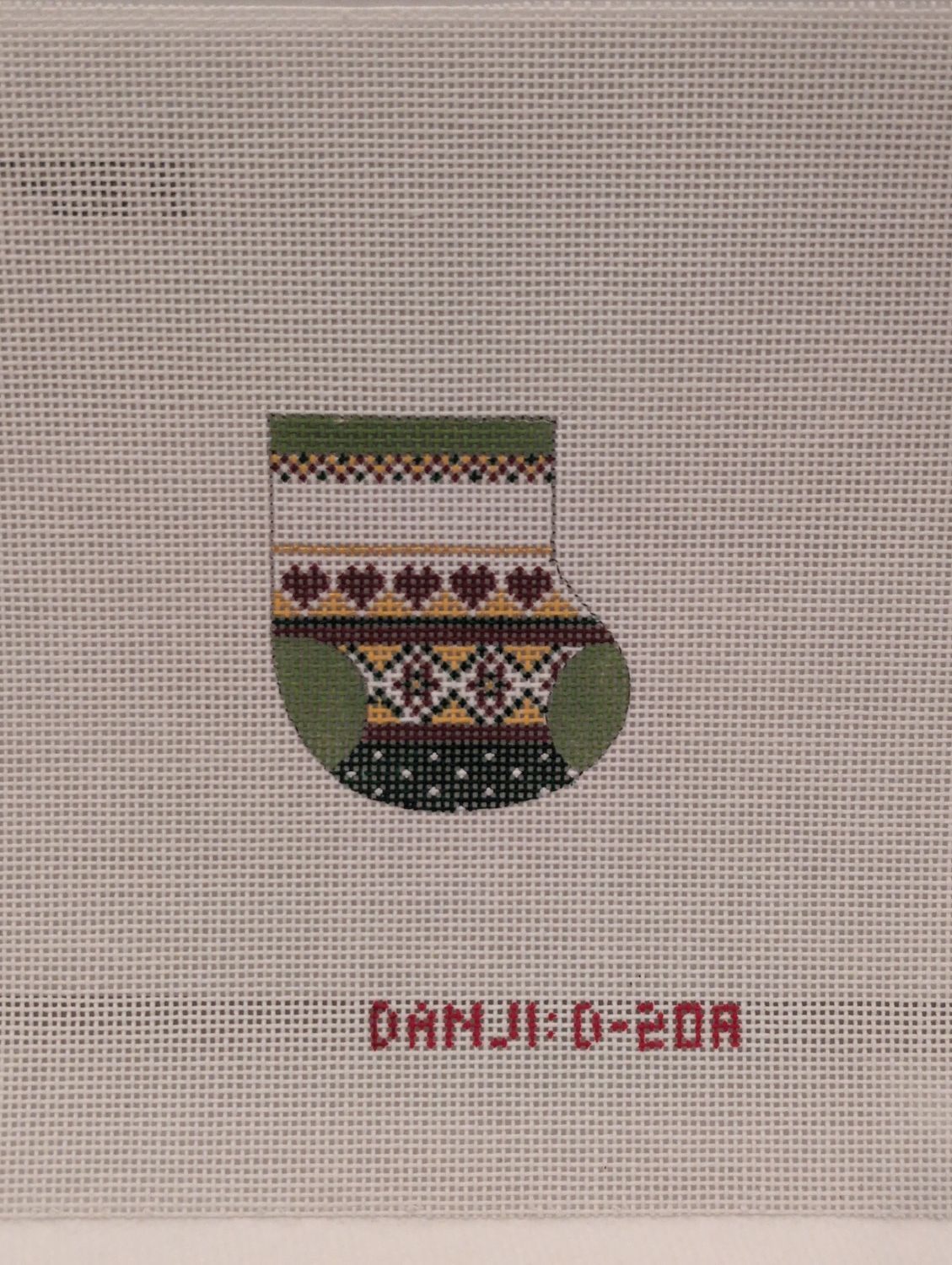 Five Hearts w/ Space for Name - Wee Stocking