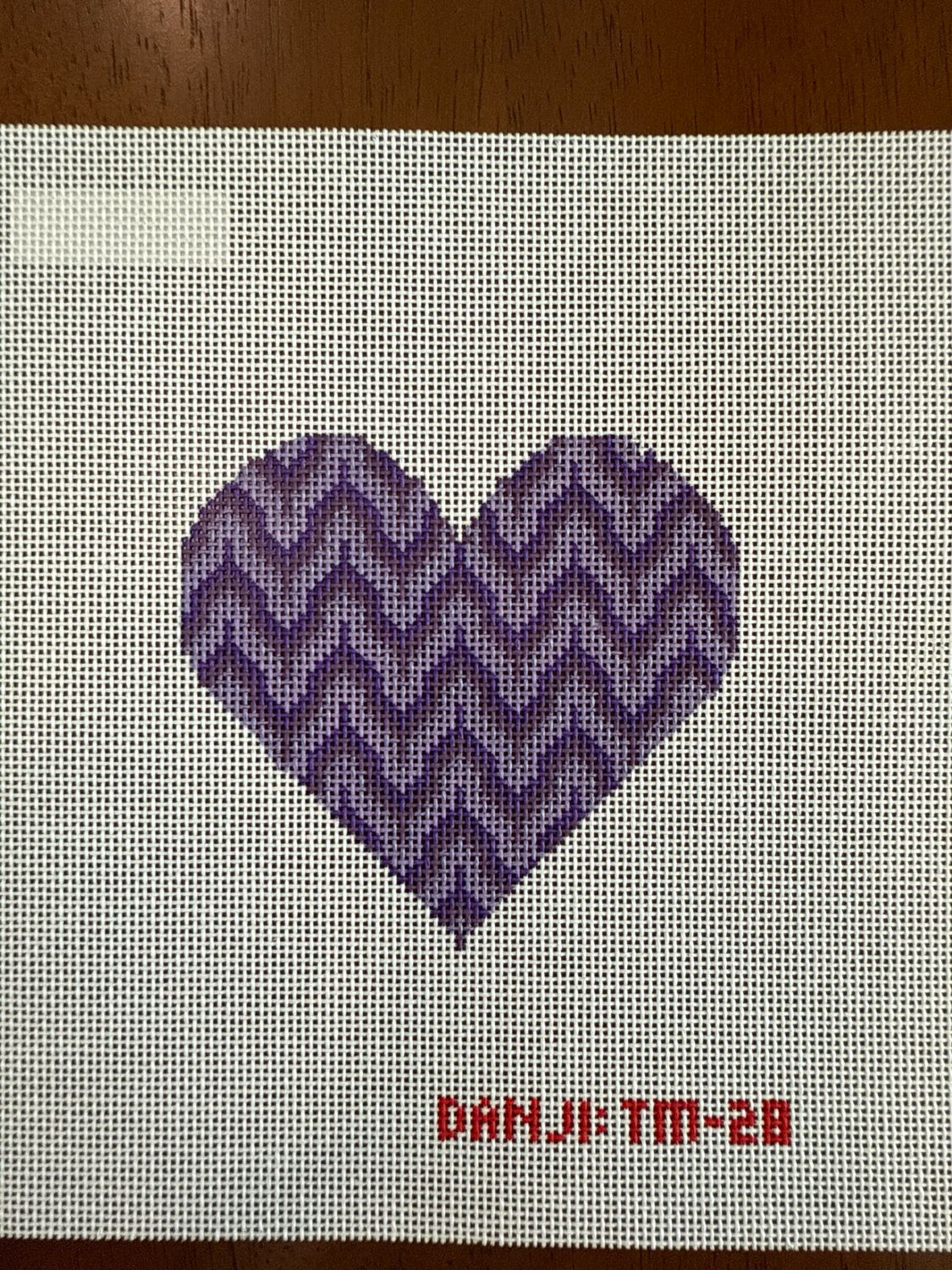 Purple Bargello Heart