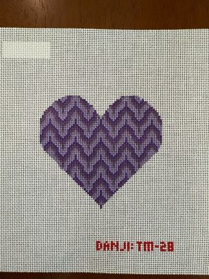 Purple Bargello Heart