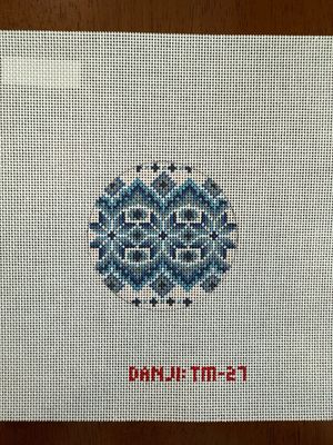 Blue/White Round