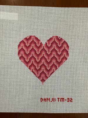 Pink Bargello Heart
