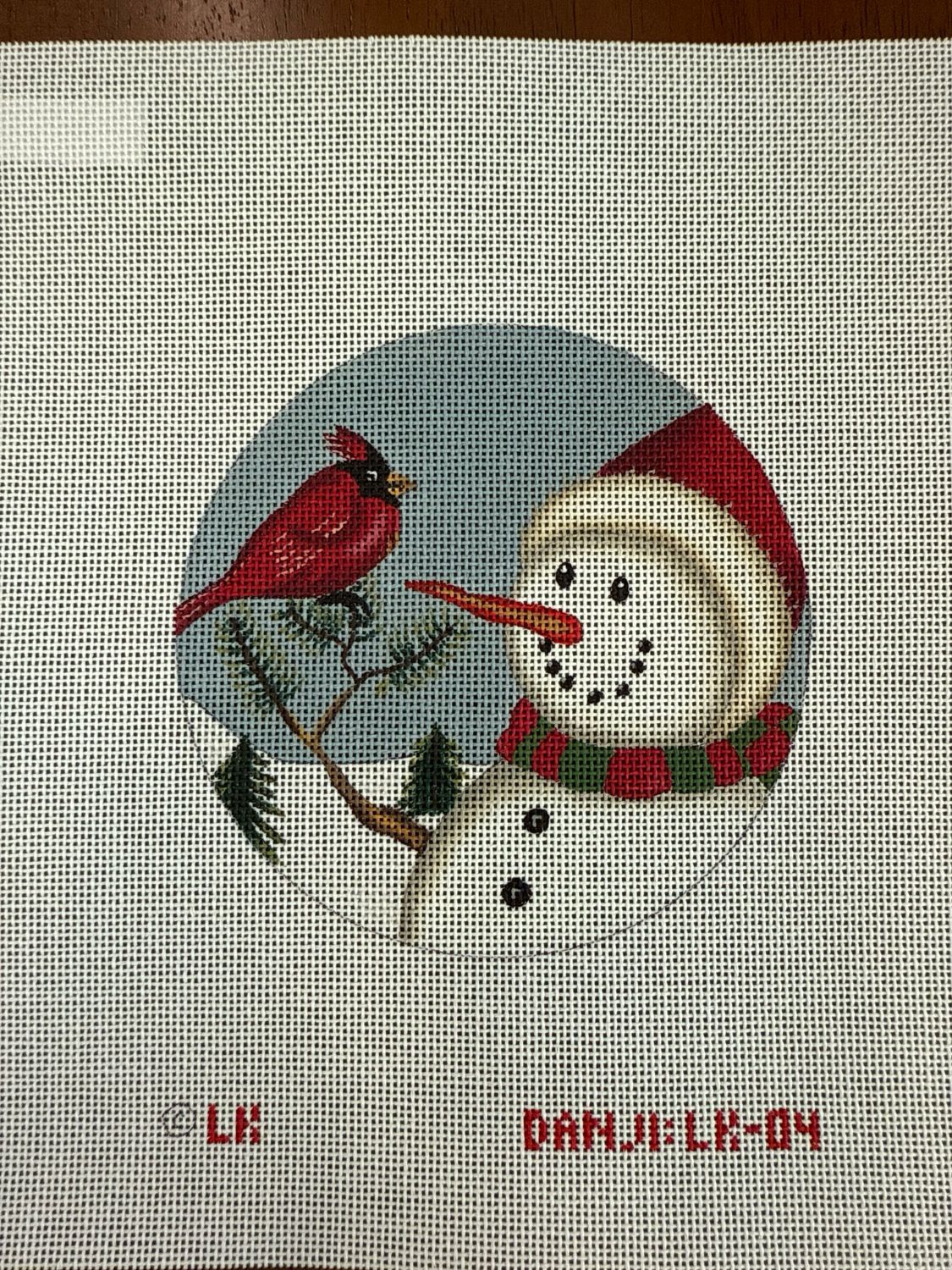 Snowman and Cardinal