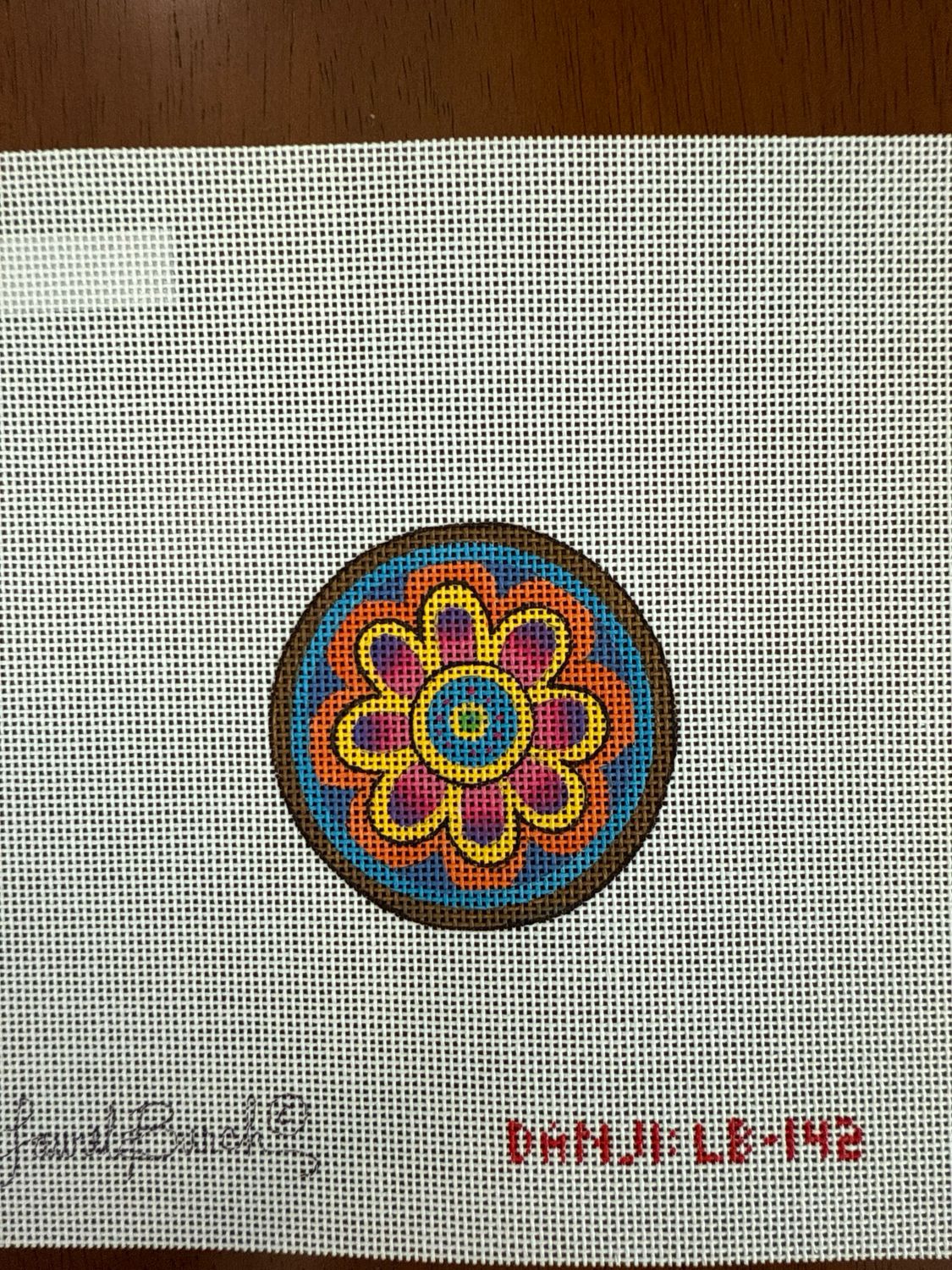 Floral Round - Pink Orange