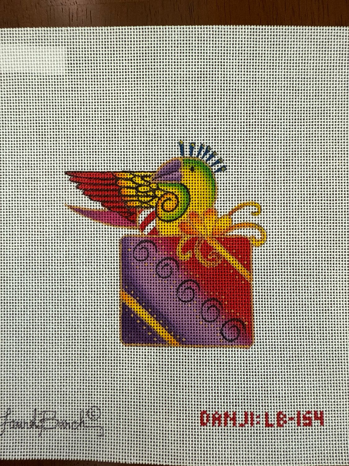 Purple Present with Bird