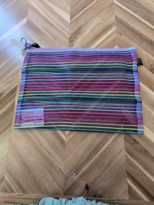 Medium Mesh Striped Bag Purple