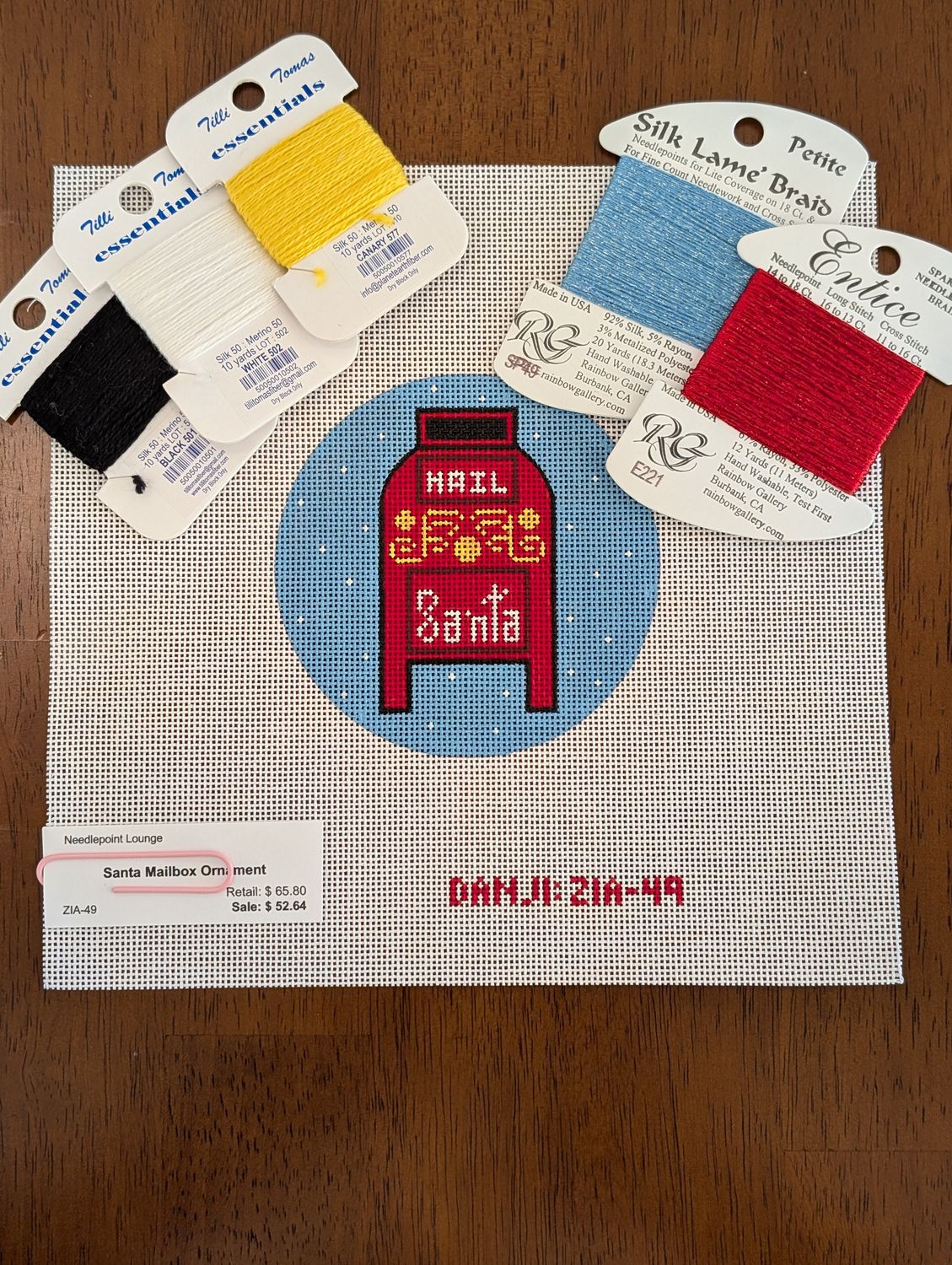 Santa Mailbox Ornament Kit