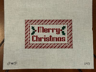 Merry Christmas with Candy Cane Border 18M