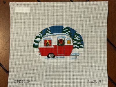Funky Xmas Trailer 5” x 4” 18M