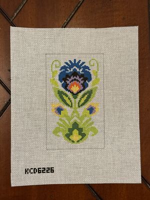 Polish Folk Blue Flower Eyeglass Case Insert