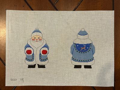 Reindeer Coat Santa, 2 sided - 18 mesh