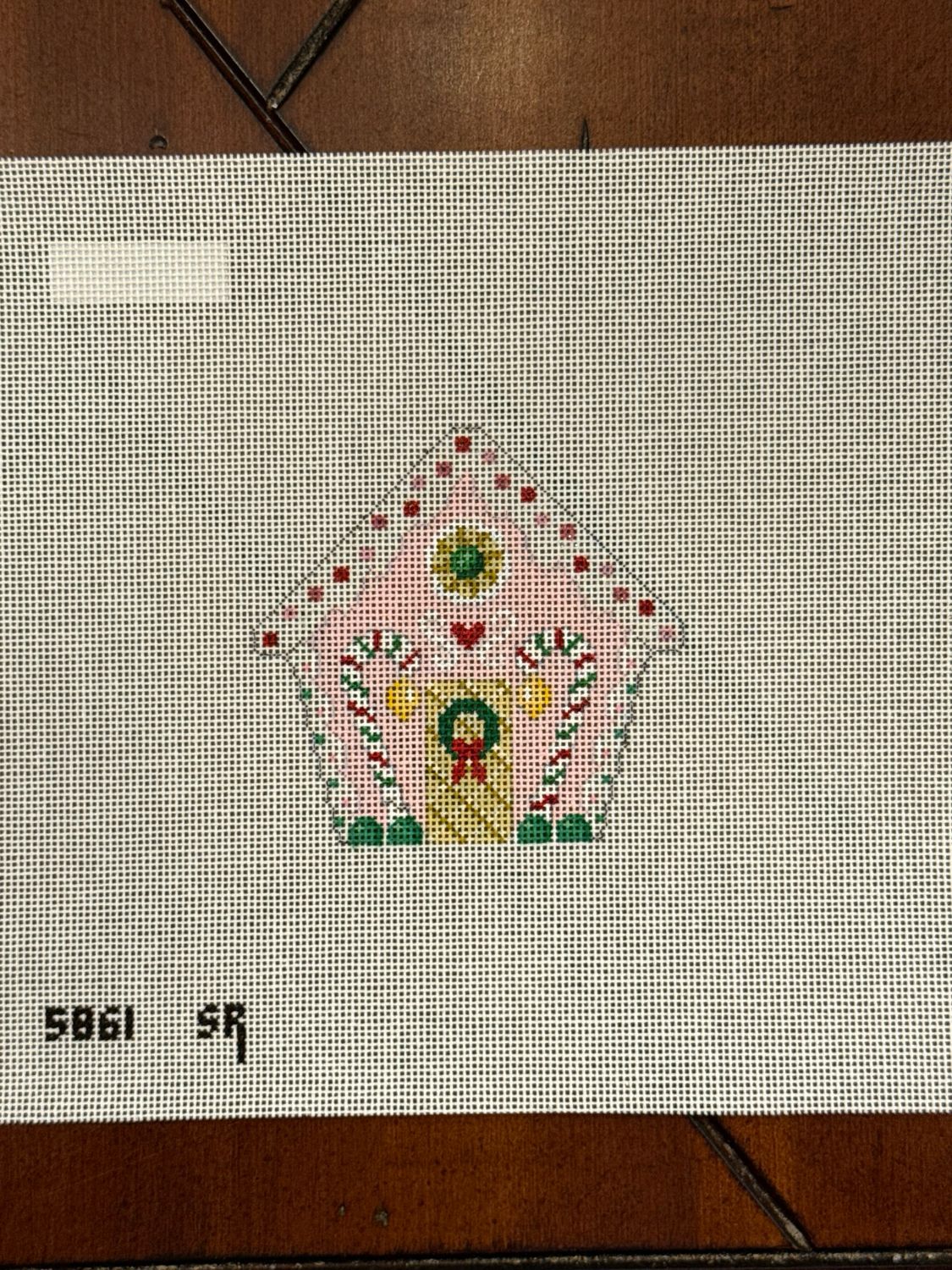 Pink Gingerbread House Ornament