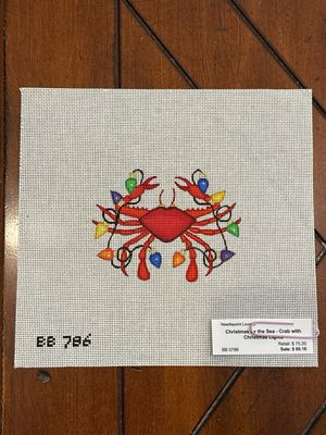 Christmas by the Sea - Crab with Christmas Lights