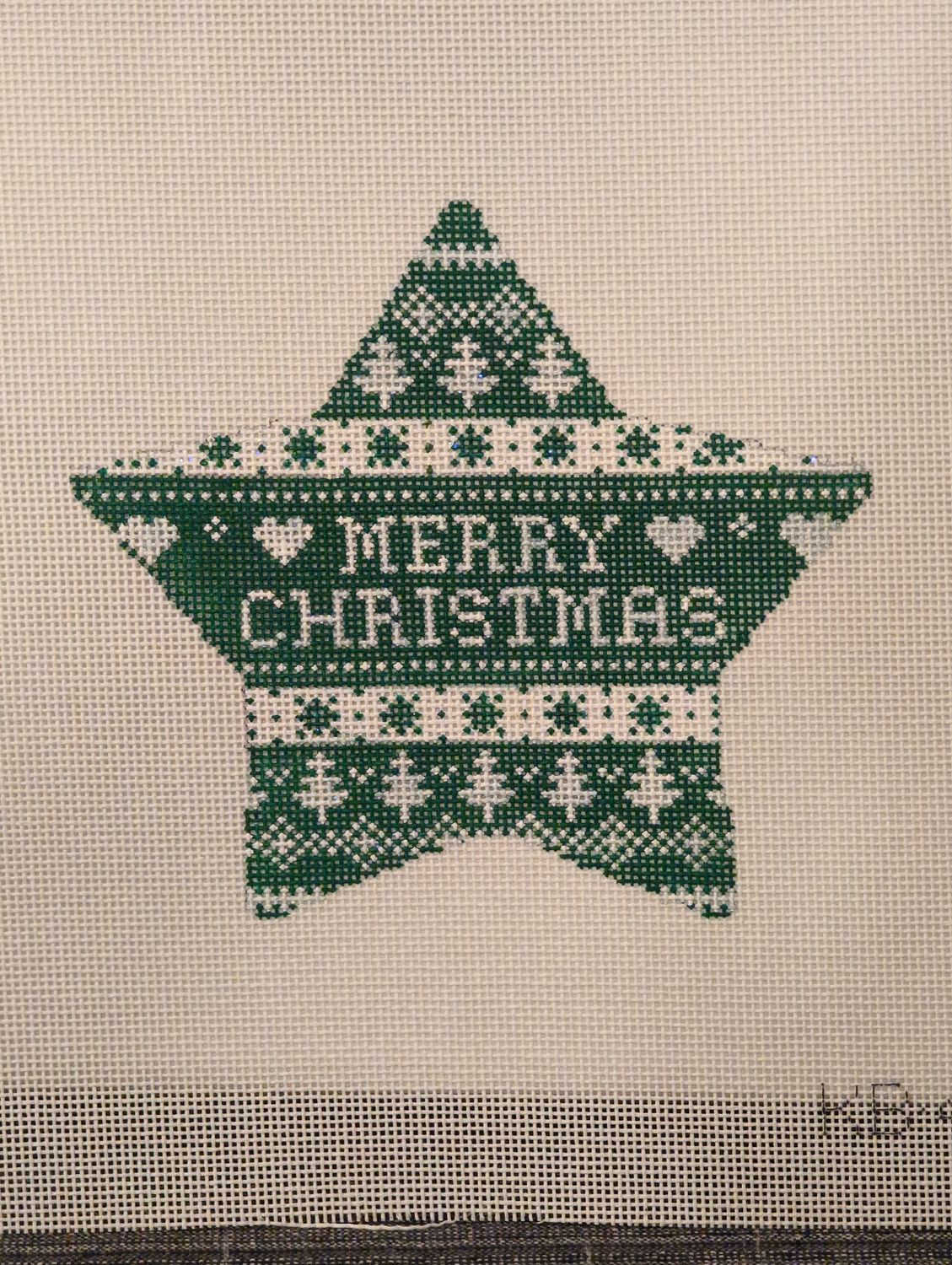 Green Nordic Star Merry Christmas