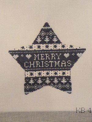 Navy Nordic Star Merry Xmas