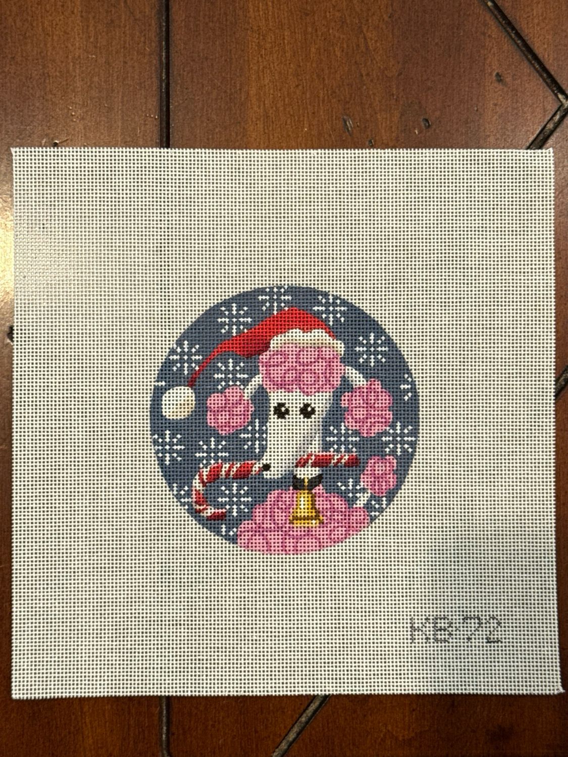Pink Poodle Xmas Circle