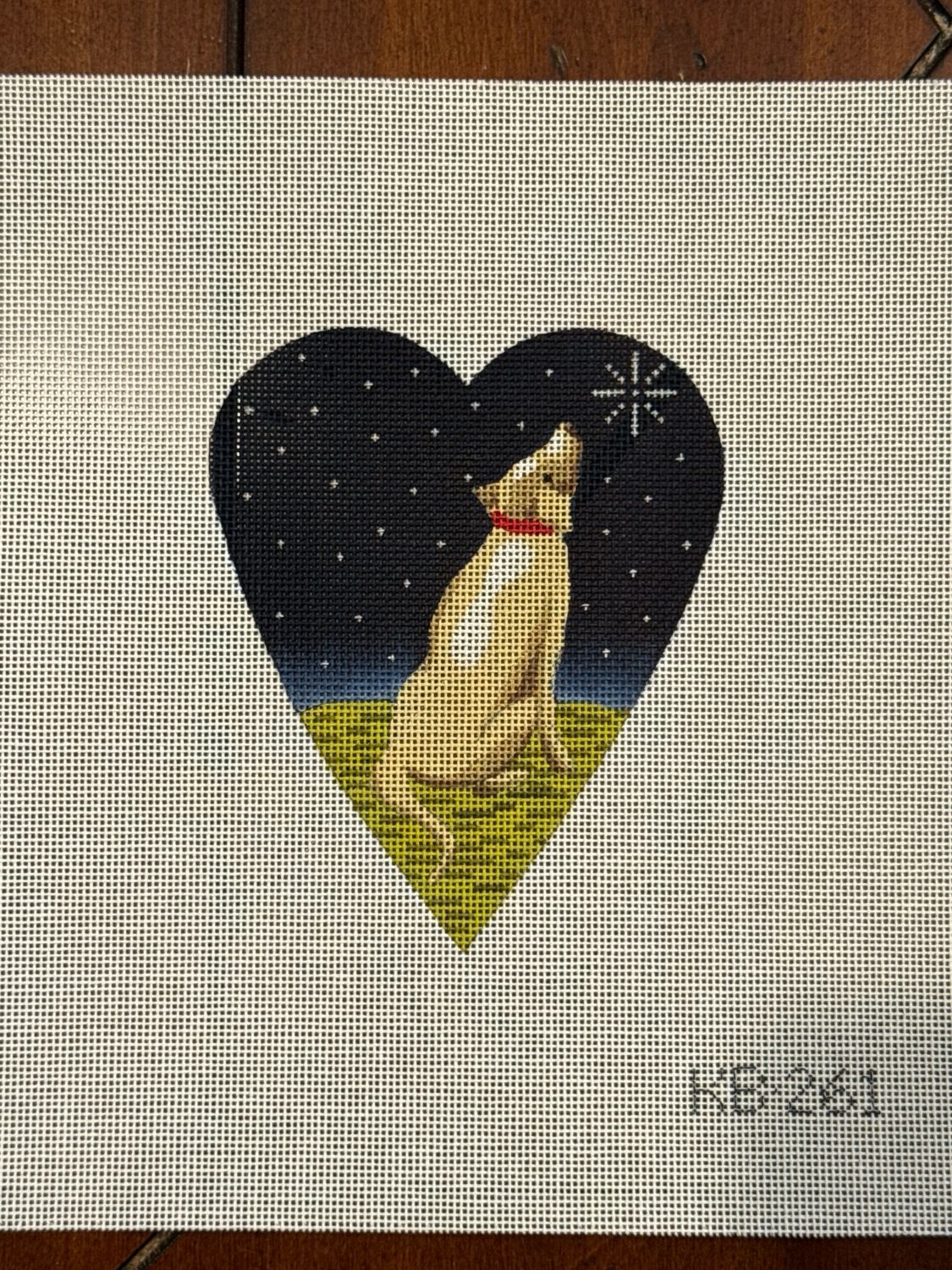 Midnight Golden Labrador Heart