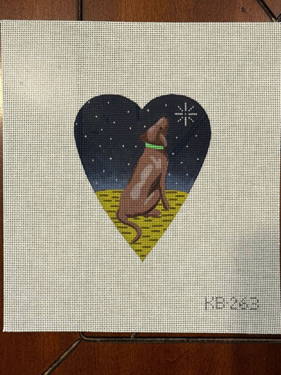 Midnight Chocolate Labrador Heart