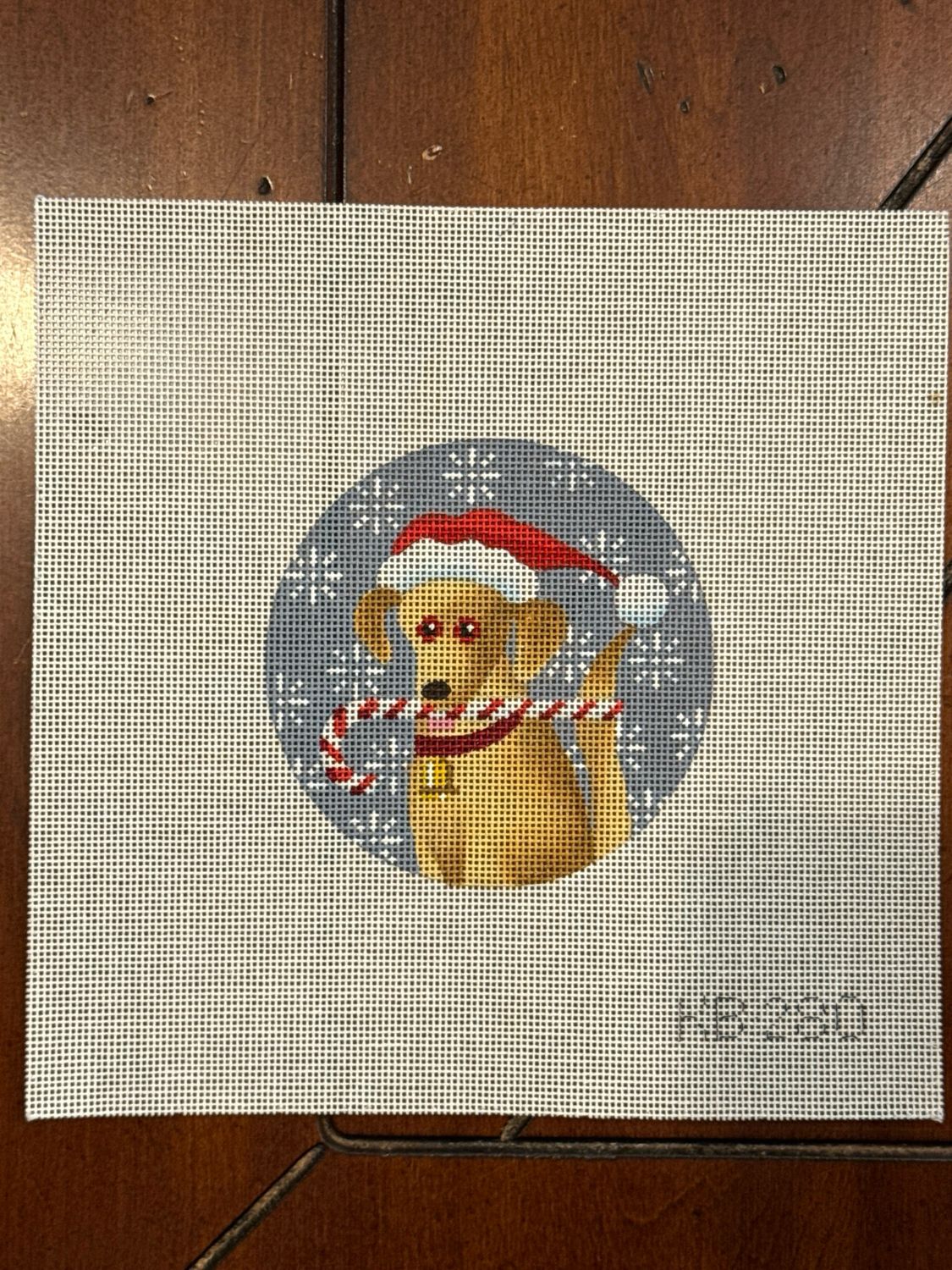 Golden Labrador Xmas Circle