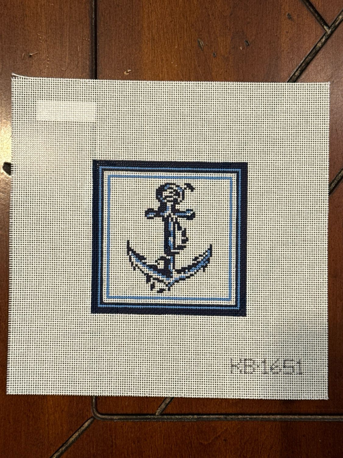 Nautical Coaster - Anchor in Blue
