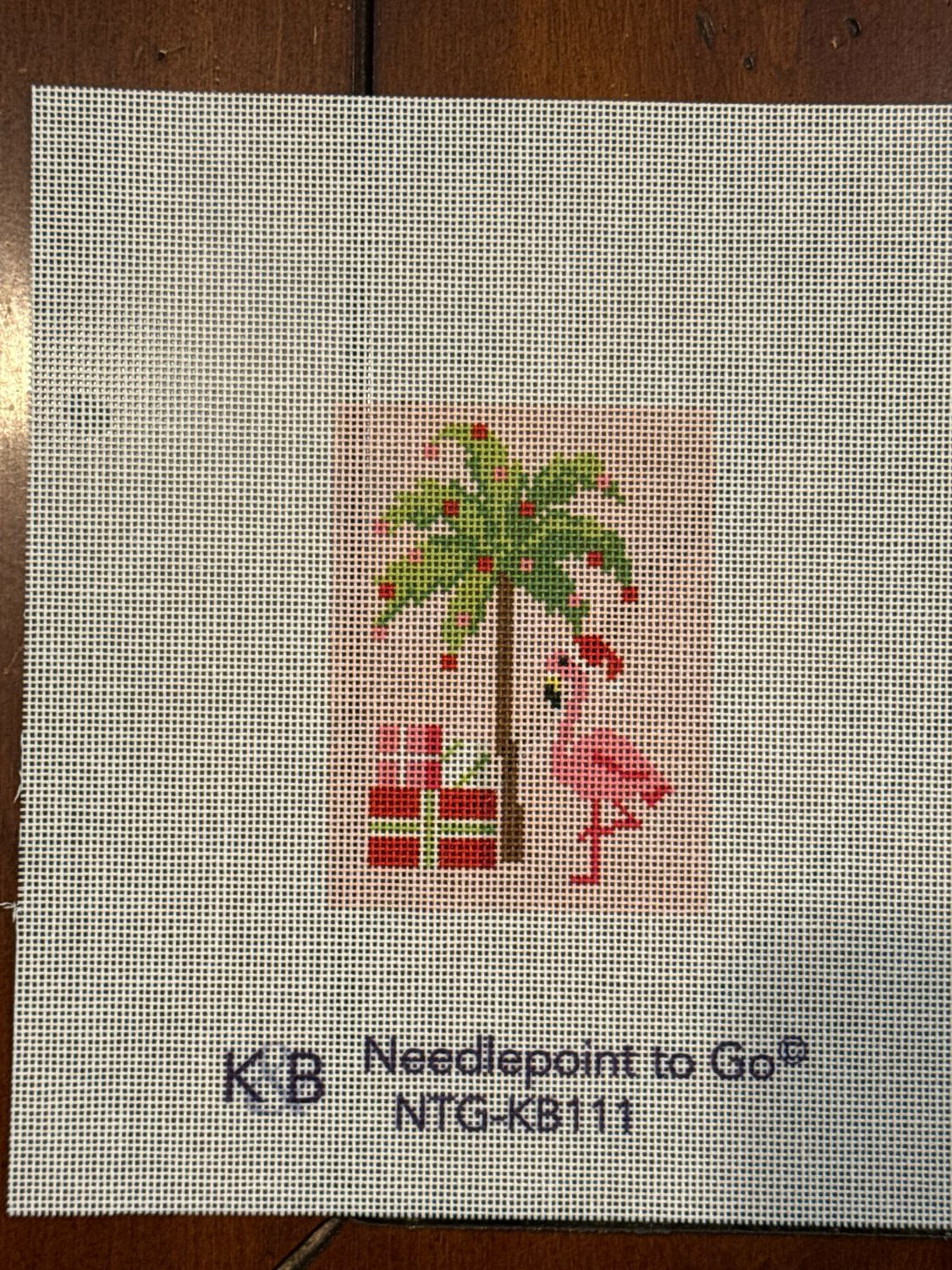 Palm Beach Christmas - Palm Tree &amp; Flamingo