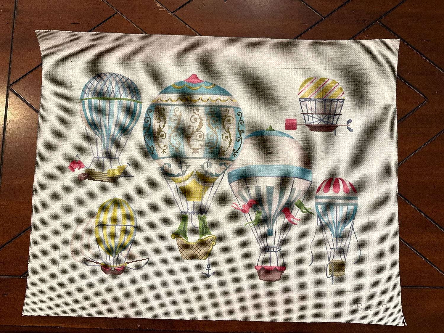 Hot Air Balloons - Multi-Blue