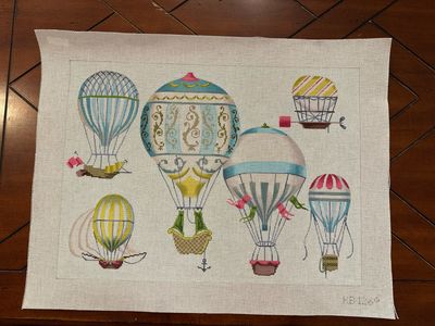 Hot Air Balloons - Multi-Blue