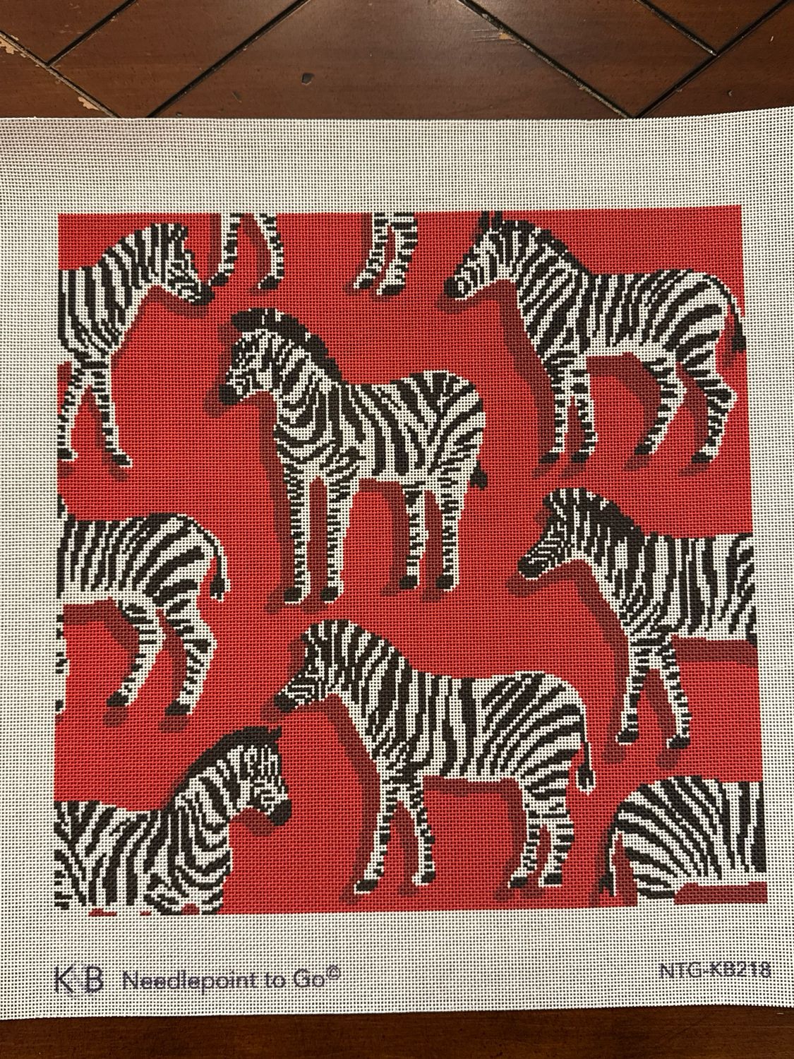 Zebra Pillow Red