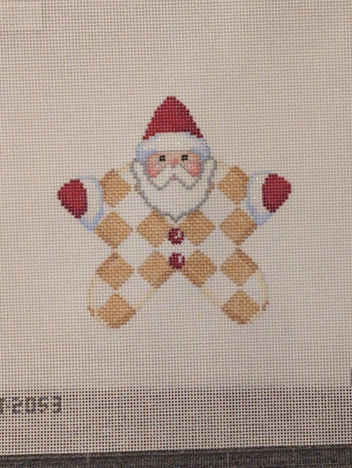 Gold Harlequin PJ Santa
