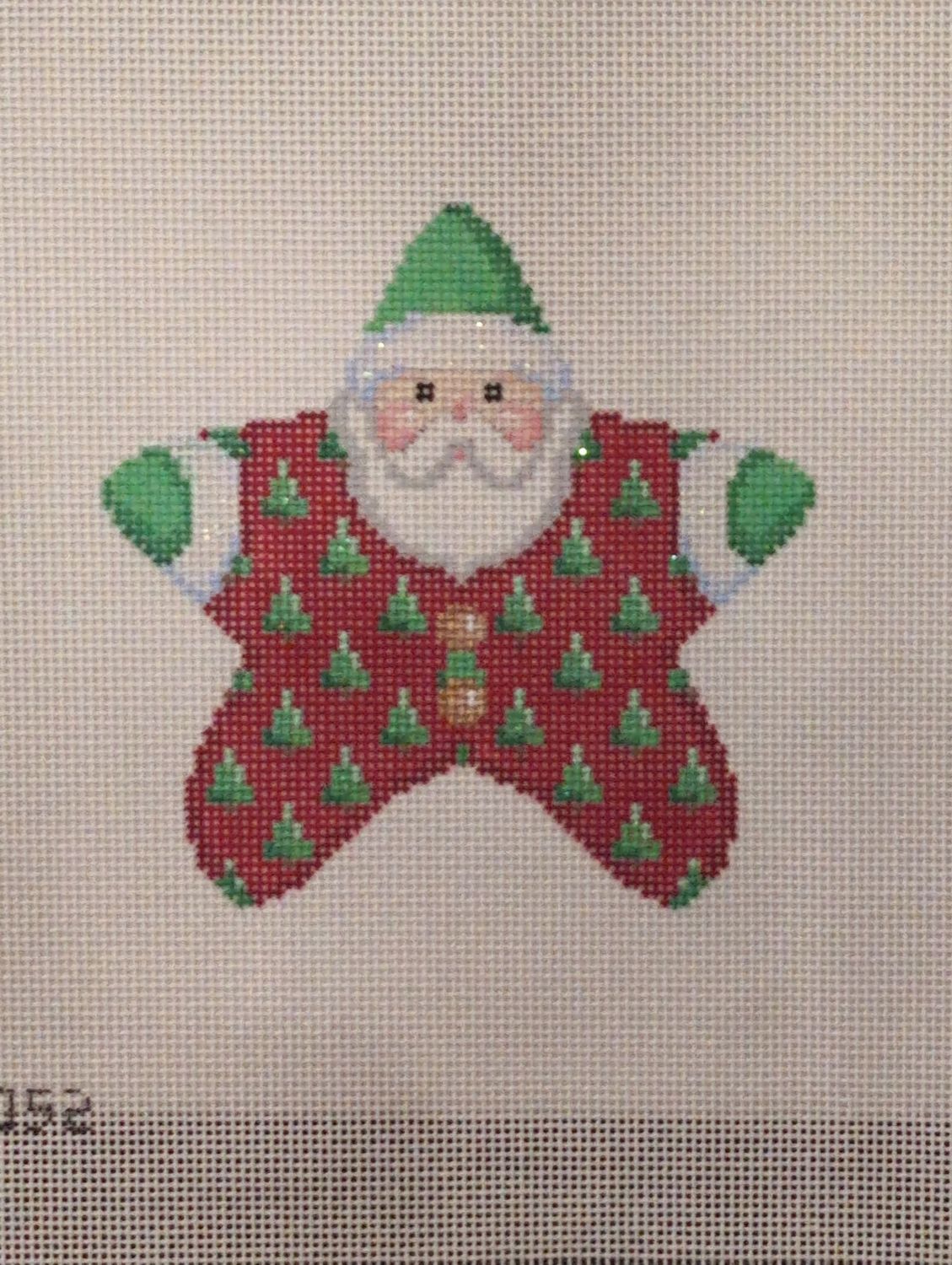 Trees on Red PJ Santa