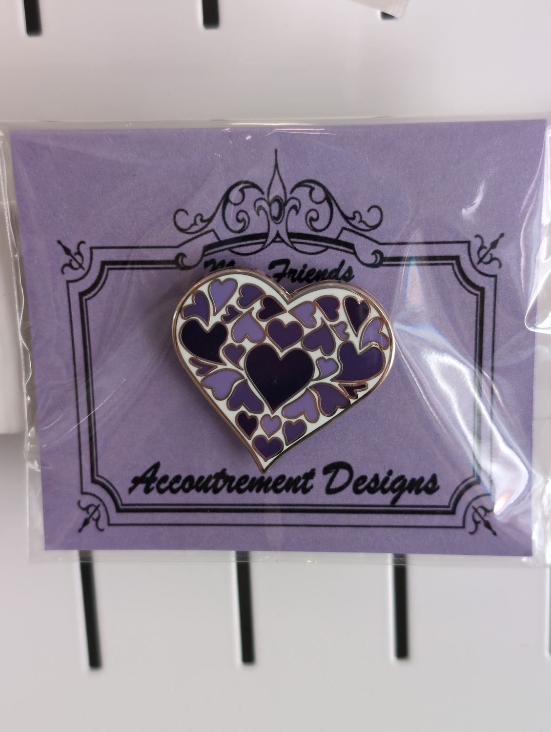 Heart or Hearts Purple Needle Minder