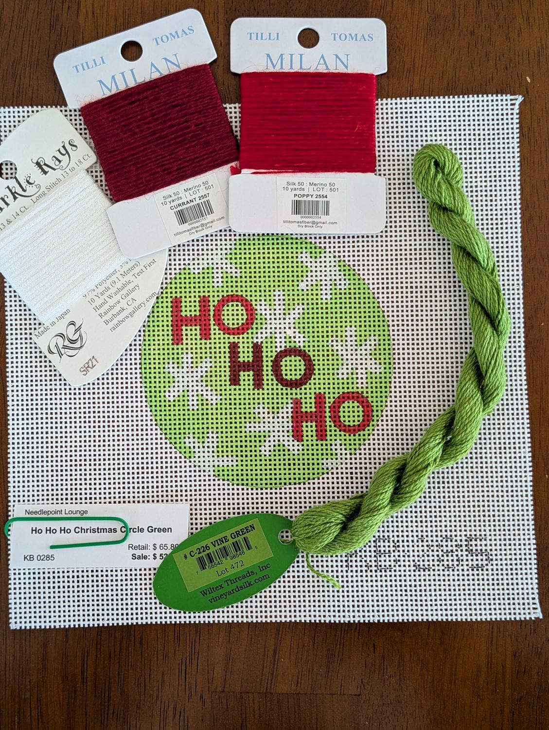Ho Ho Ho Christmas Circle Green Kit
