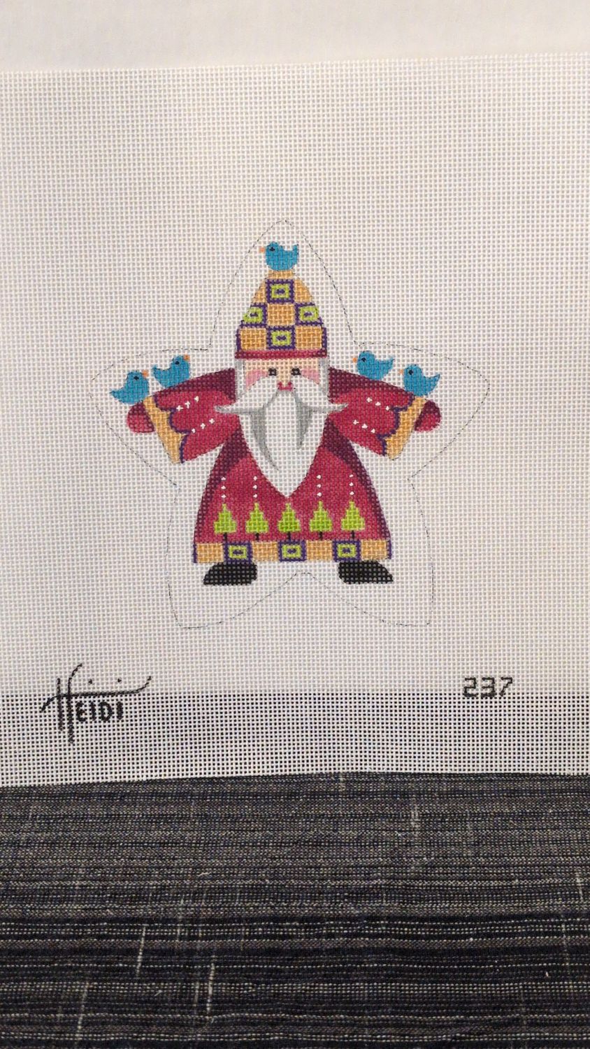 Santa with Birds Star