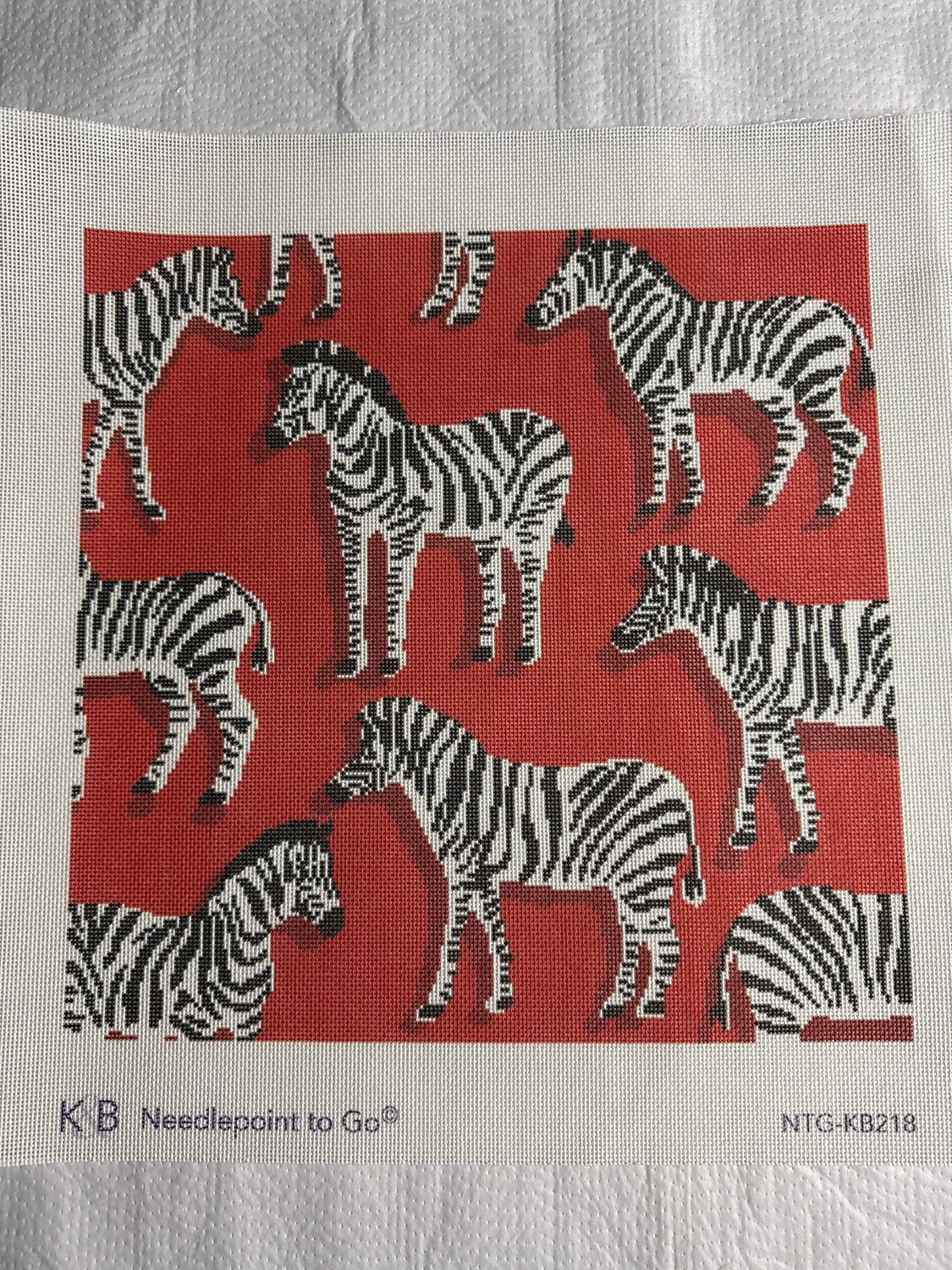 Zebra Pillow Red