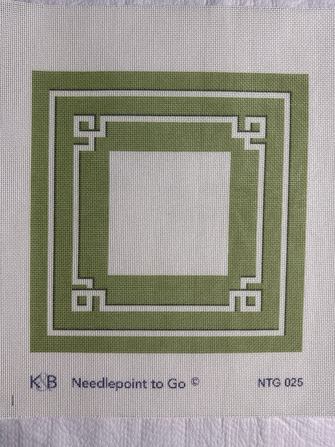 Green Greek Key Pillow
