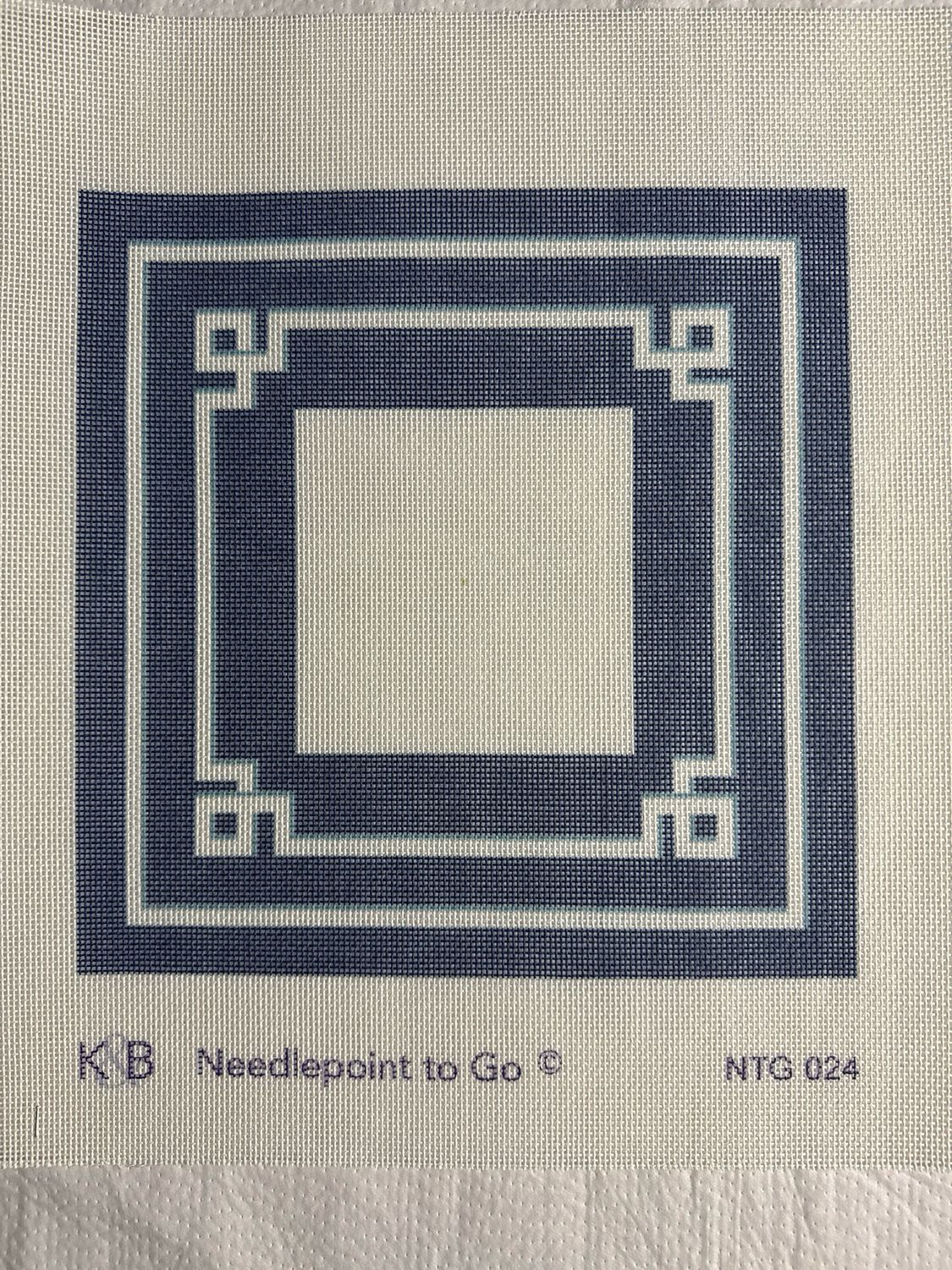 Blue Greek Key Pillow