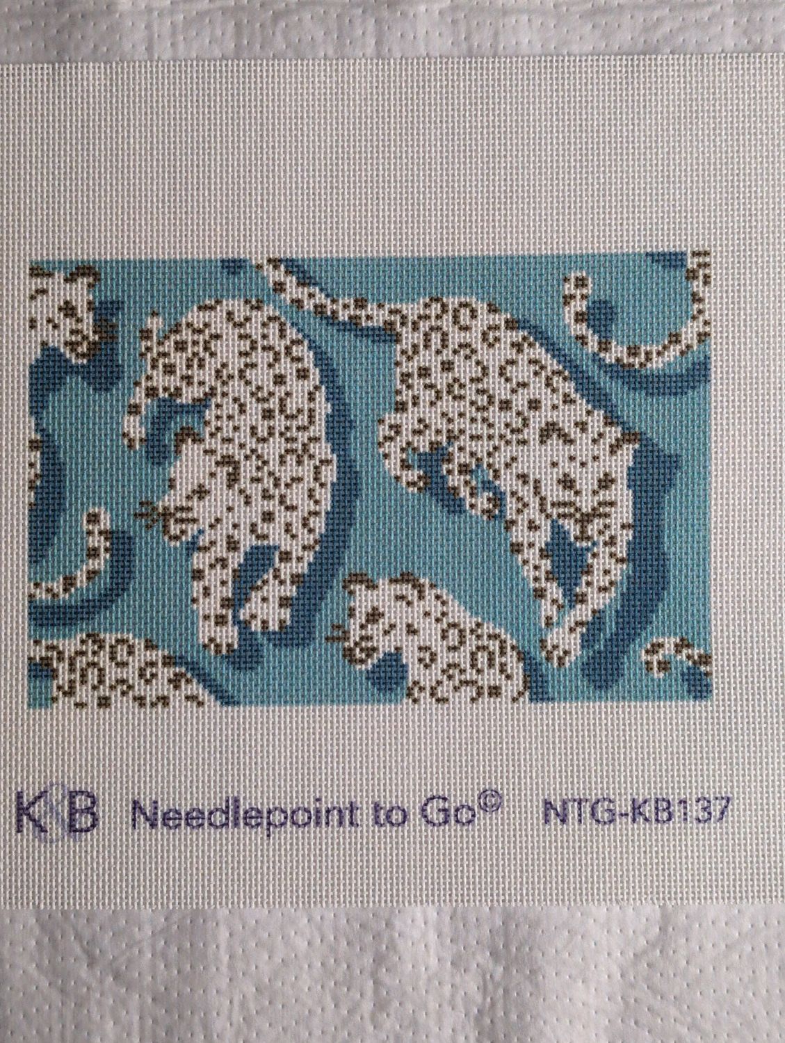Leopard Clutch - Blue