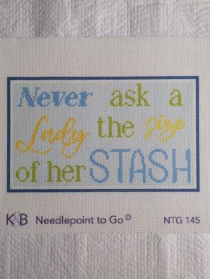 Never ask a lady the size of her stash