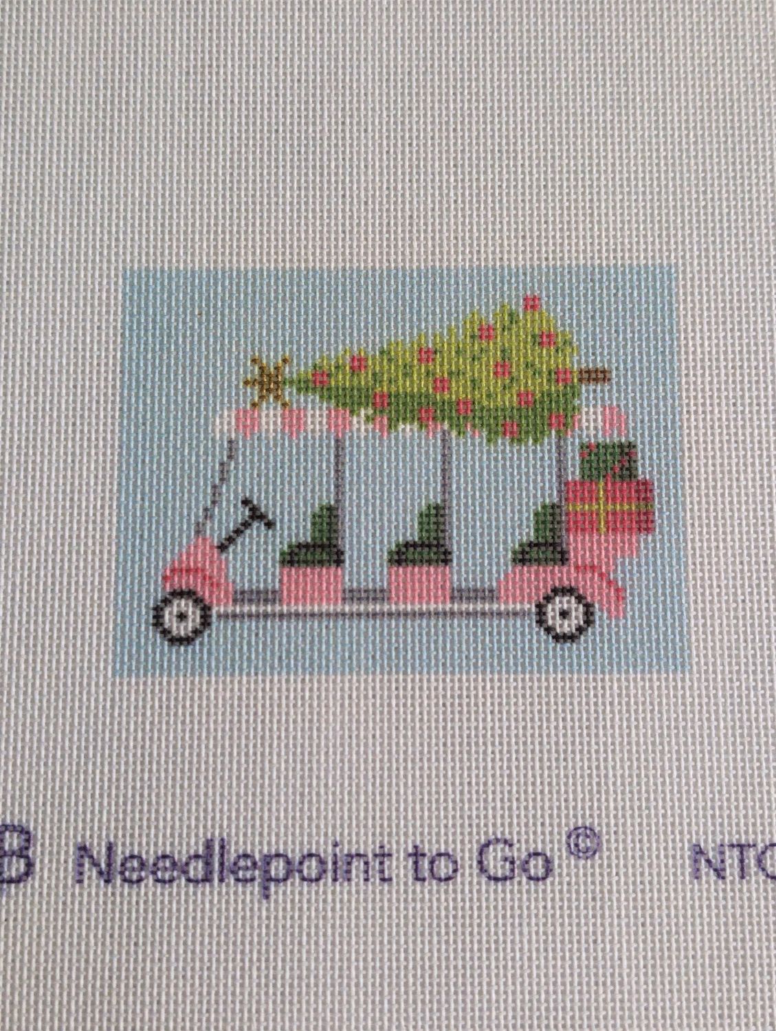 Palm Beach Christmas - Golf Cart with Christmas Tree