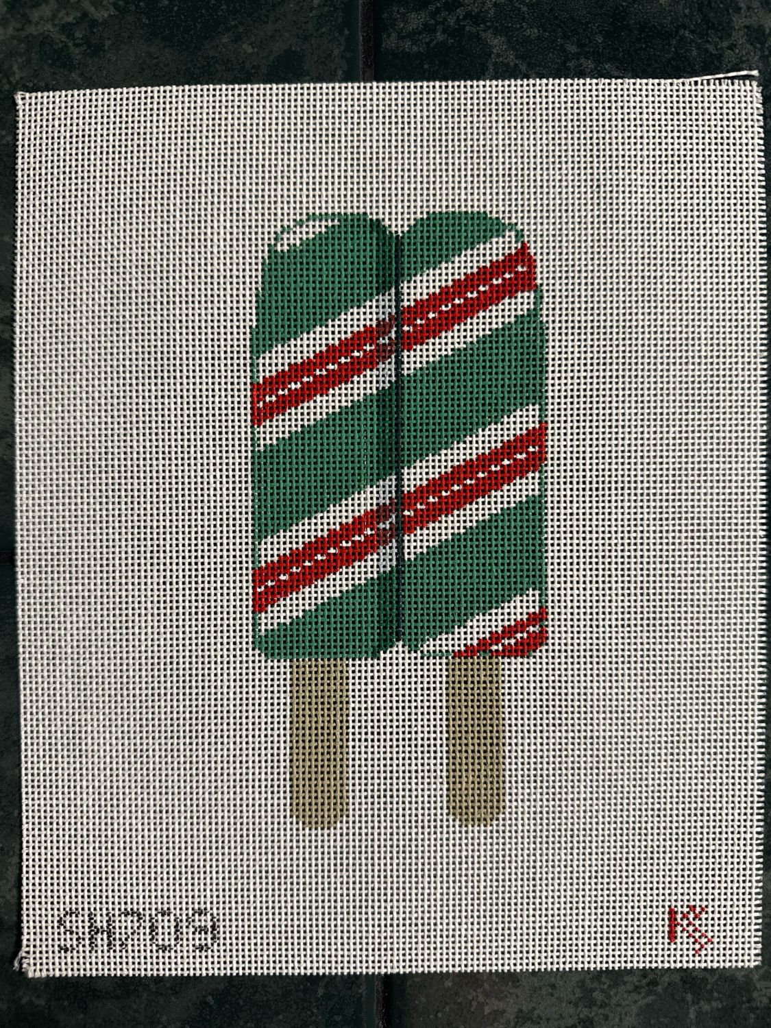 Green Striped Popsicle