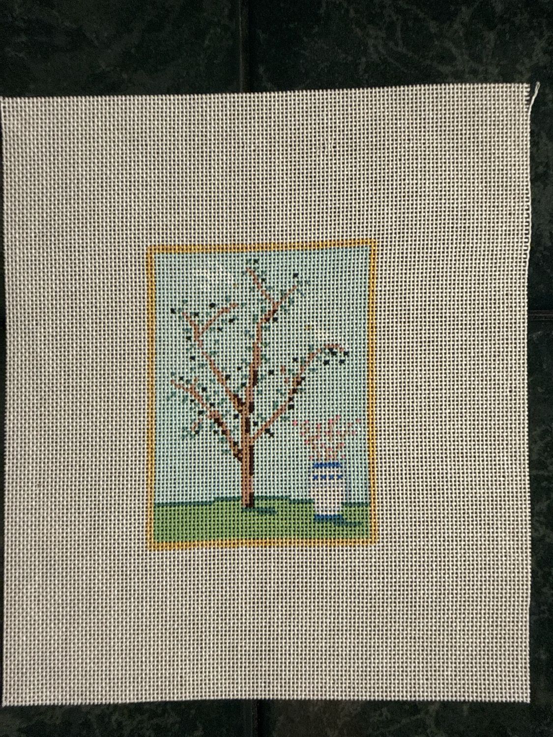 Chinoiserie Silk Screen Turquoise with SG