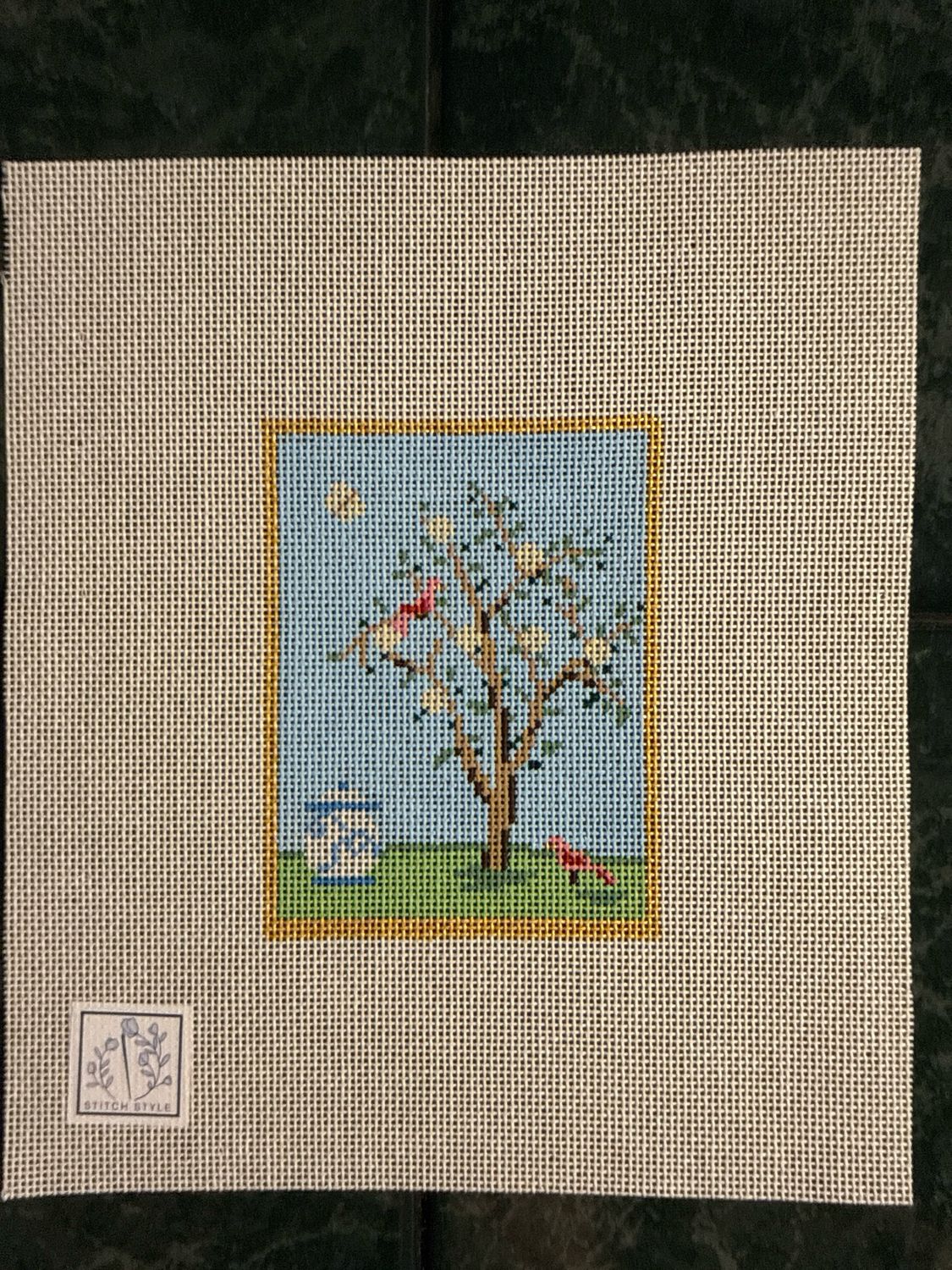 Chinoiserie Silk Screen Blue with SG