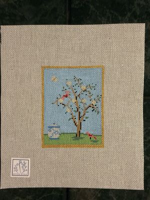 Chinoiserie Silk Screen Blue with SG